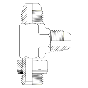 HYDRAULIC ADAPTOR BSPP M - JIC M - JIC M TEE