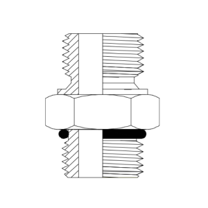 HYDRAULIC ADAPTOR BSPP MALE - UNO MALE NIPPLE