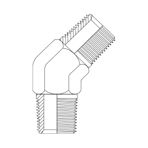 HYDRAULIC ADAPTOR BSPT MALE - BSPT MALE 45DEG ELBOW