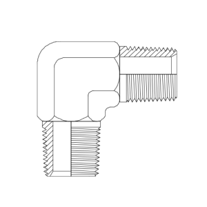 HYDRAULIC ADAPTOR BSPT MALE - BSPT MALE 90DEG ELBOW