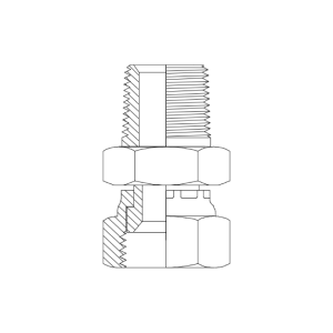 HYDRAULIC ADAPTOR BSPT MALE - JIC FEMALE SWIVEL