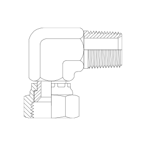 HYDRAULIC ADAPTOR BSPT MALE - JIC FEMALE SWIVEL 90DEG