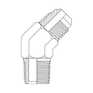 HYDRAULIC ADAPTOR BSPT MALE - JIC MALE 45DEG ELBOW