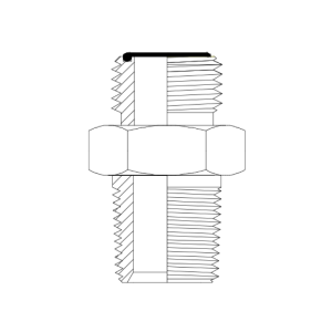 HYDRAULIC ADAPTOR BSPT MALE - ORFS MALE NIPPLE