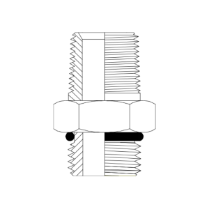 HYDRAULIC ADAPTOR BSPT MALE - UNO MALE NIPPLE