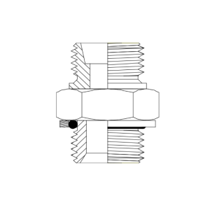 HYDRAULIC ADAPTOR METRIC LIGHT MALE - BSPP MALE NIPPLE