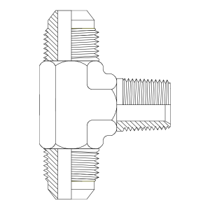 HYDRAULIC ADAPTOR JIC M - JIC M - BSPT M BRANCH TEE