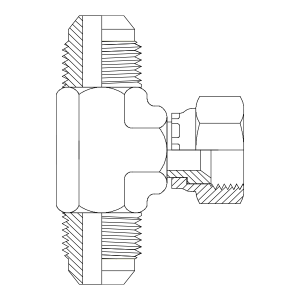 HYDRAULIC ADAPTOR JIC M - JIC M - JIC F BRANCH TEE