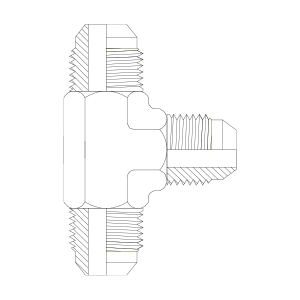 HYDRAULIC ADAPTOR JIC M - JIC M - JIC M TEE