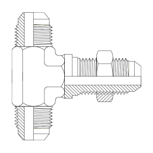 HYDRAULIC ADAPTOR JIC M - JIC M - JIC M BULKHEAD TEE