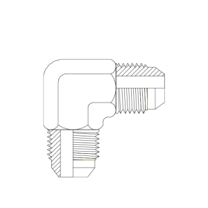 HYDRAULIC ADAPTOR JIC MALE - JIC MALE 90DEG ELBOW