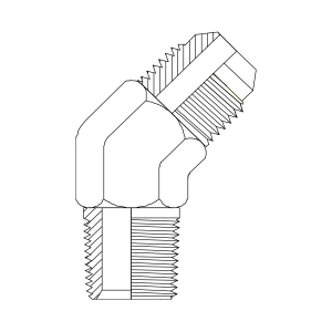 HYDRAULIC ADAPTOR JIC MALE - NPT MALE 45DEG ELBOW