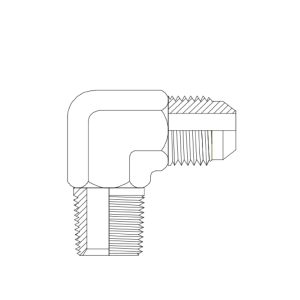 HYDRAULIC ADAPTOR JIC MALE - NPT MALE 90DEG ELBOW