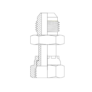 HYDRAULIC ADAPTOR JIC MALE - ORFS FEMALE SWIVEL
