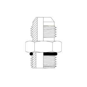 HYDRAULIC ADAPTOR JIC MALE - UNO MALE NIPPLE