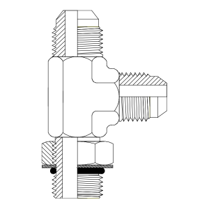 HYDRAULIC ADAPTOR JIC M - UNO M - JIC M TEE