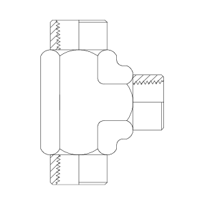 HYDRAULIC ADAPTOR NPT FIXED FEMALE TEE