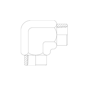 HYDRAULIC ADAPTOR NPT FIXED FEMALE - FIXED FEMALE 90DEG