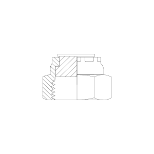 HYDRAULIC ADAPTOR ORFS FEMALE CAP