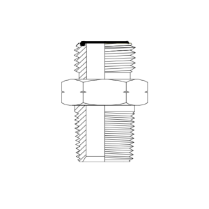 HYDRAULIC ADAPTOR ORFS MALE - NPT MALE NIPPLE