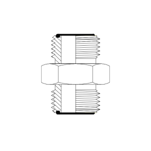 HYDRAULIC ADAPTOR ORFS MALE - ORFS MALE HEX NIPPLE