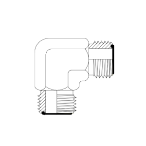HYDRAULIC ADAPTOR ORFS MALE - MALE 90DEG ELBOW