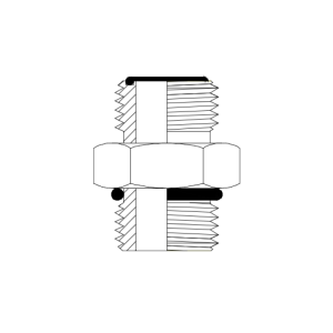 HYDRAULIC ADAPTOR ORFS MALE - UNO MALE NIPPLE